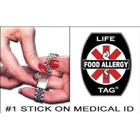 Food Allergy Medical ID Tags 5-pack