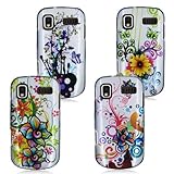 SAMSUNG FOCUS i917 FOUR CASE COMBO, FLOWERS, YELLOW BLUE RED ORANGE