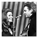 Johnny Cash And June B&W Matte Photograph - 12x12 Inches