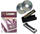 Lee Oskar Major Diatonic Harmonica, Key of C, with Bonus First Lessons Book, CD AND DVD