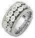 15mm spinning white gold diamond wedding band ring (1.82cts diamonds 14K Gold)