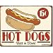 Schonberg Hot Dogs Best in Town 15 Cents Distressed Retro Vintage Tin Sign