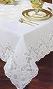 Princess Lace White Vinyl Tablecloth
