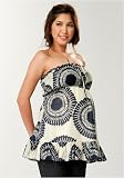Women's Lauren Kiyomi Printed Voile Strapless Top (Maternity) - More Colors Available