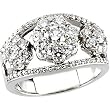 14K White Gold Diamond Ring - 1.90 Ct.