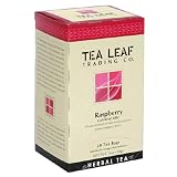 Tea Leaf Trading Company Raspberry, Caffeine Free Tea, 20-Count Bags (Pack of 6)