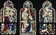 Frameable Art Card for Christmas - Annunciation and Visitation in Stained Glass