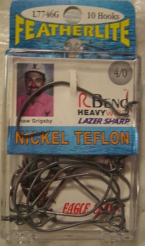 Eagle Claw FeatherLite Lazer Sharp Fishing Hooks - 4 0 - 