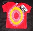 Girls Short Sleeve Tie Dyed T-Shirt - Red/Yellow