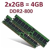 Produkt-Bild: Dual Channel Kit: 2 x 2 GB =4GB 240 pin DDR2-800 DIMM (800Mhz, PC2-6400) 128Mx8x16 double side, TOP MARKEN - JE NACH VERF&Uuml;GBARKEIT  - TOP PREIS - 100% kompatibel zu DDR2-667 PC2-5300 / DDR2-533 PC2-4200