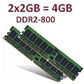 Dual Channel Kit: 2 x 2 GB =4GB 240 pin DDR2-800 DIMM (800Mhz, PC2-6400) 128Mx8x16 double side, TOP MARKEN - JE NACH VERF�GBARKEIT  - TOP PREIS - 100% kompatibel zu DDR2-667 PC2-5300 / DDR2-533 PC2-4200