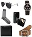Combo of brown socks,belt,watch,sunglass,wallet and cardholder gift set for boyfriend pack of 6 RS.749.00