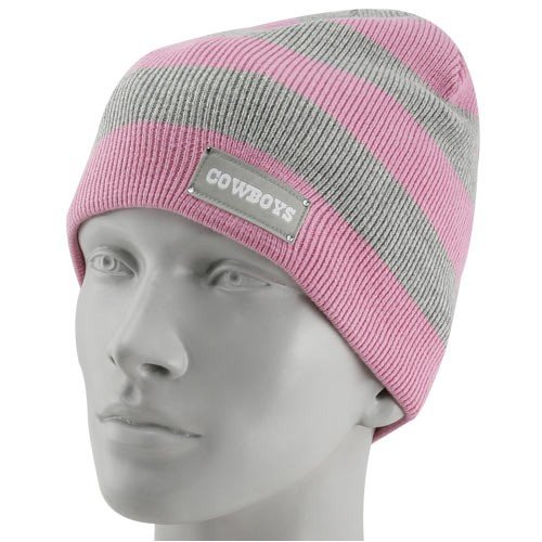 Click here to buy Reebok Dallas Cowboys Ladies Pink Bangle Reversible Knit Beanie by Reebok.