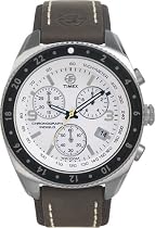 Timex T41291 Gents Expedition Chronograph Watch with Brown Leather Strap