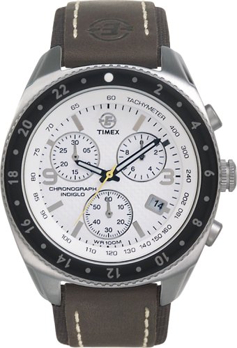 Timex T41291 Gents Expedition Chronograph Watch with Brown Leather Strap