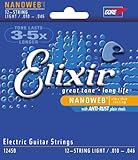 Elixir&reg; Strings Electric Guitar Strings with NANOWEB&reg; Coating, 12-String Light (.010-.046)