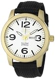 Invicta Men's 1049 Specialty Collection White Dial 18k Gold-Plated Stainless Steel and Black Canvas Watch Invicta Men's 1049 Specialty Collection White Dial 18k Gold-Plated Stainless Steel and Black Canvas Watch