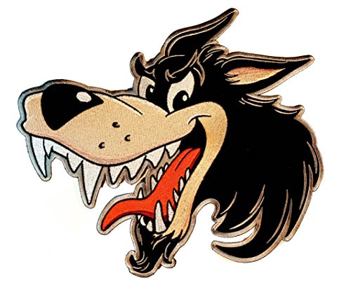 Wolf Cartoon Large Embroidered Back Patch 11 inch IVANPL2949 LD11