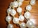 Bead Christmas Garland, Pearl White and Gold, 9 Ft