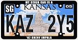Supernatural Chevy License Plate and Frame