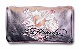 Ed Hardy 10320400 Vegas Pencilcase triangle, 22 x 13 x 6 cm, 100% Polyester, rosa / metallic