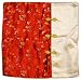 Chinese brocade pillow cover with zippered access - red and white
