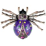 Purple Spider Pins Austrian Crystal Insect Pin Brooch