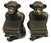 Monkey Bookends Iron with a Bronze Finish 6 Inches Tall