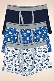 3 Pack Older Boys Cotton Rich Football Trunks