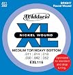 D'Addario EXL116 Nickel Wound Electric Guitar Strings, Medium Top/Heavy Bottom, 11-52