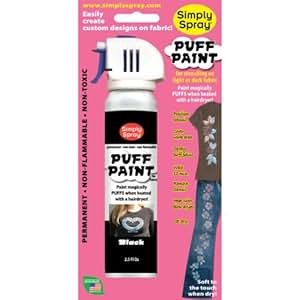 Teinture flocage tissu Simply Spray en a&eacute;rosol Noir PUF002