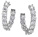 18k White Gold J-Hoop Shared Prong Diamond Earrings (3.56 cttw, E-F Color, VS1-VS2 Clarity)