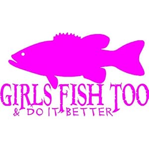 BASS FISHING GIRL DECAL 