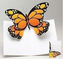 Sabuda Butterfly Pop Up Cards, Set of 8 Cards with 2 Different Butterfly Styles Including Orange and Blue