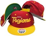 USC Southern California Trojans Script Red/Grey Two Tone Plastic Snapback Adjustable Plastic Snap Back Hat / Cap