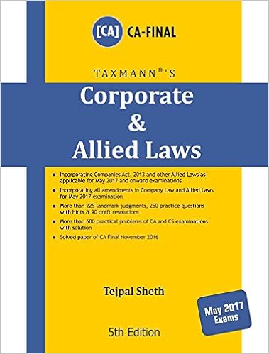 Corporate & Allied Laws - CA Final (May 2017 Exams)