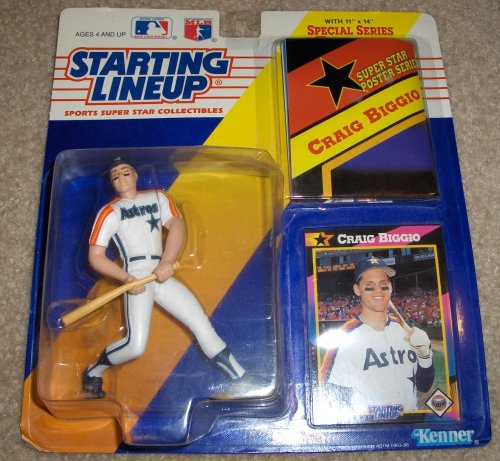 Houston Astros' Craig Biggio Action Figure - Starting Lineup 1991 Major League Baseball Series with 11