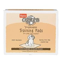 Hartz Clean Earth Biodegradable Training Pads for Dogs and Puppies, 50Ct