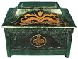 Chinese Palace Box - momento, keepsake chest, with hinged cover dark green Chinese Palace Box - momento, keepsake chest, with hinged cover dark green