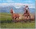 Back to the Herd by Ralph Delby - Artwork On Tile Ceramic Mural 17 x 21.25 Kitchen Shower Backsplash