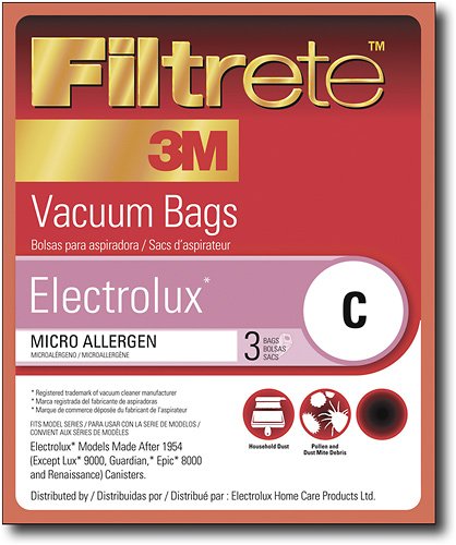 Filtrete Electrolux C MicroAllergen Bags, 3 Bags Per Pack