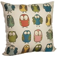Brentwood Give a Hoot 20-Inch Pillow, Multi