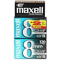 Maxell 6-120 8 mm Camcorder Tapes - 2 Pack