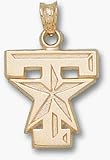 Texas A & M Aggies T Star Logo 5/8 Pendant - 14KT Gold Jewelry