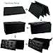 CoZroom Folding Storage Foot Rest Bench Made of Faux Leather -Foldable Large Capacity for Shoes Magazines Toys with Buttons 30x15x15 inch Color Black