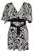  : Kimono Top with Ties/black and Cream