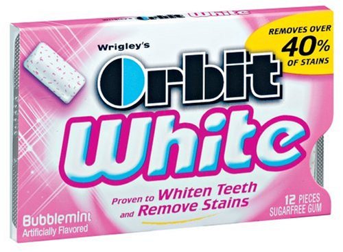 Orbit White Bubblemint Sugarless Gum, 12-Piece Packs (Pack of 24)