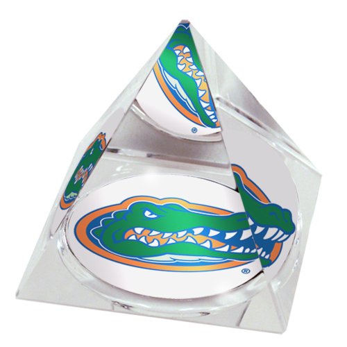 NCAA Florida University Gators Mascot Crystal Pyramid Paperweight