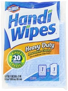 Clorox Heavy Duty Reusable Handi Wipes, 3 Count (Pack of 4) - Colors May Vary
