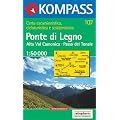 Kompass Karten, Ponte di Legno, Alta Val Camonica, Passo del Tonale: Wanderkarte. Carta escursionistica, cicloturistica e scialpinistica